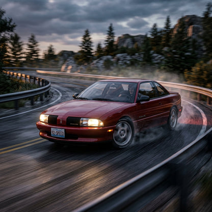 Action Shot: Oldsmobile Achieva Driving Fast