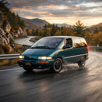 Action Shot: Oldsmobile Silhouette Driving Fast