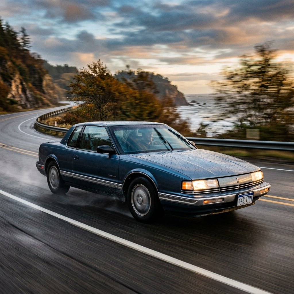 Action Shot: Oldsmobile Toronado Driving Fast