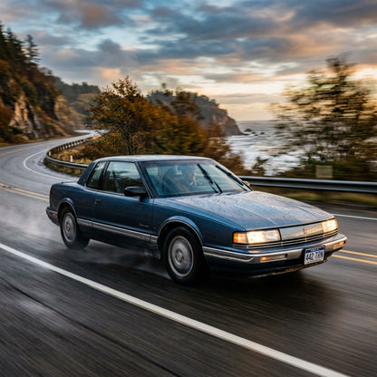 Action Shot: Oldsmobile Toronado Driving Fast