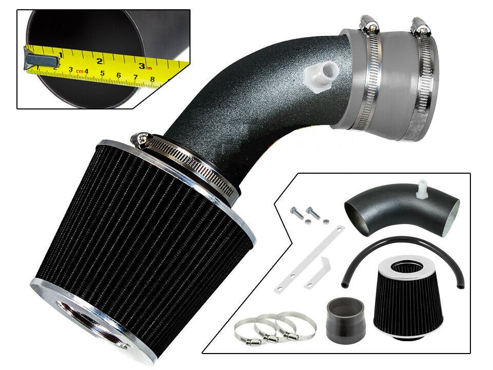 Short Ram Air Intake For Chrysler Pacifica (2004-2008) with 3.5L 3.8L 4.0L V6 Engines Black