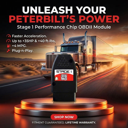 Stage 1 Performance Chip for Peterbilt - Boost HP & Torque | OBD2 Plug & Play Module