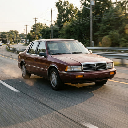 Action Shot: Plymouth Acclaim Driving Fast