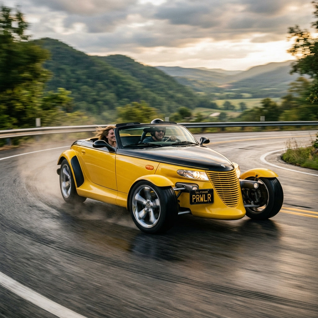 Action Shot: Plymouth Prowler Driving Fast