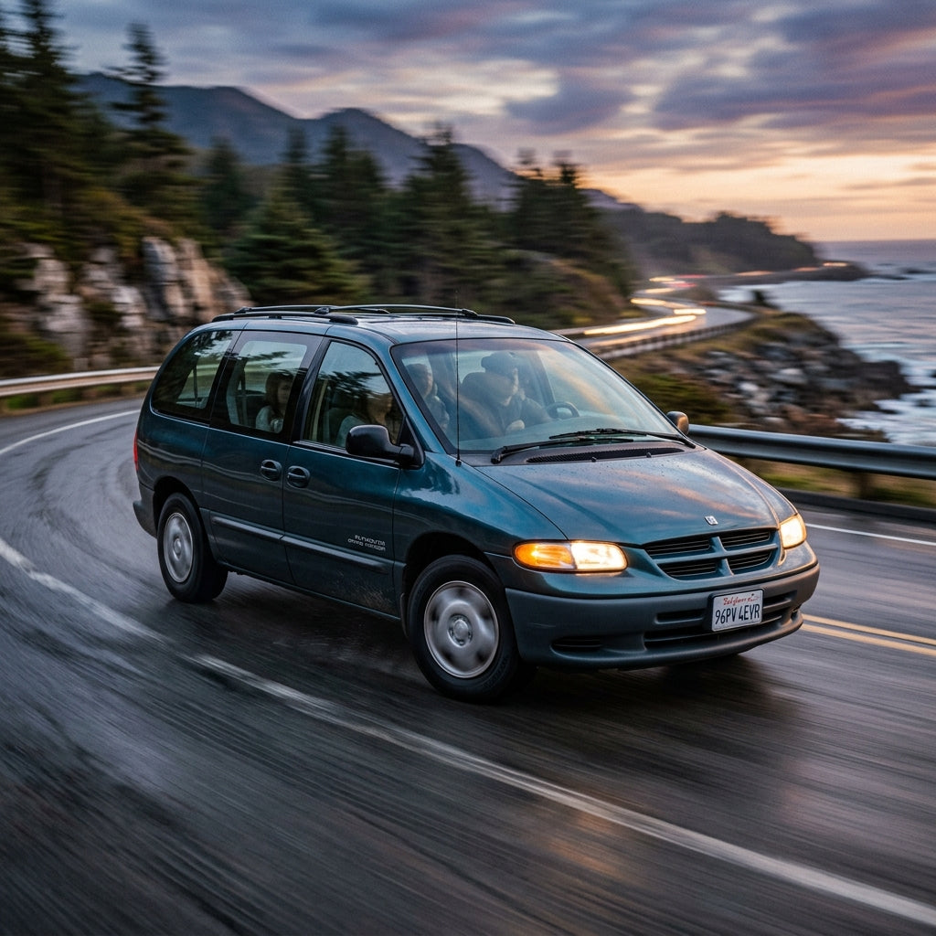 Action Shot: Plymouth Voyager,Grand Voyager Driving Fast