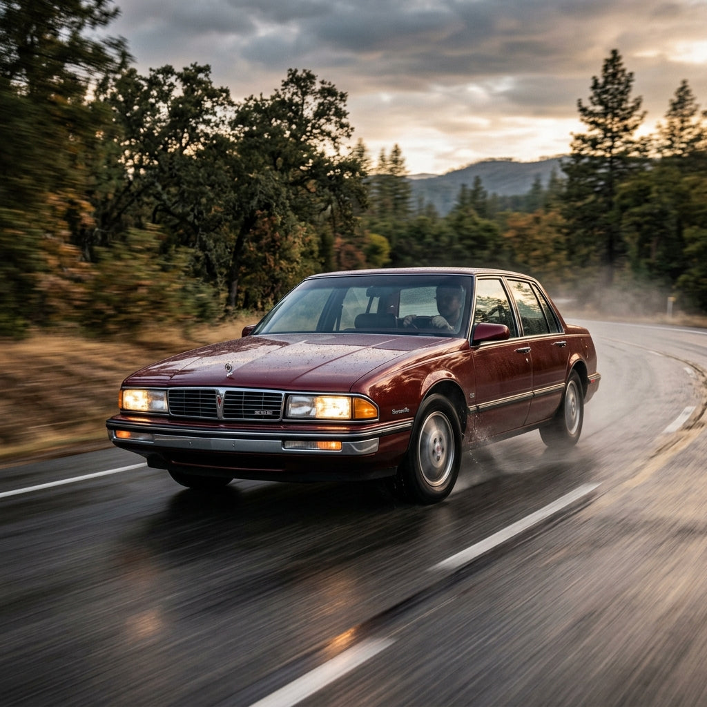 Action Shot: Pontiac Bonneville Driving Fast