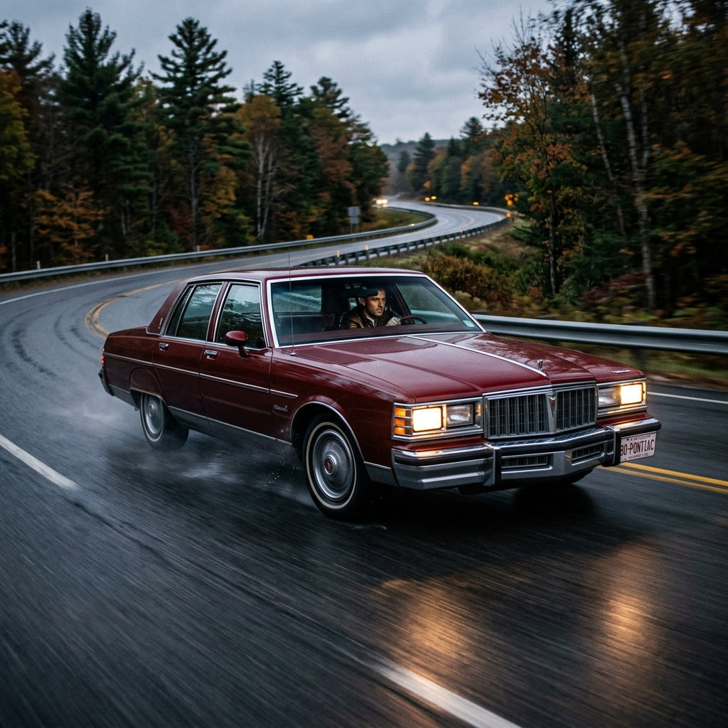 Action Shot: Pontiac Bonneville Driving Fast