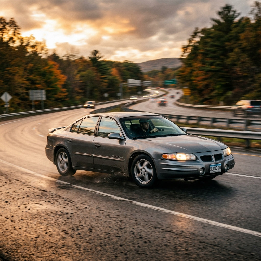 Action Shot: Pontiac Bonneville Driving Fast