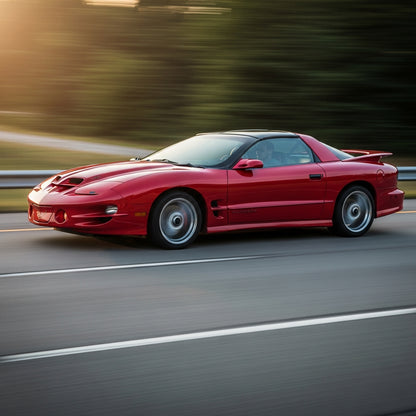 Action Shot: Pontiac Firebird Driving Fast