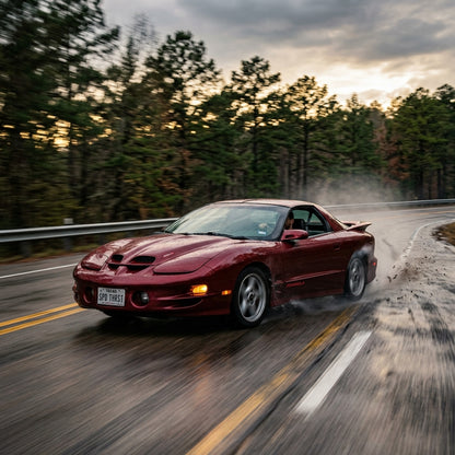 Action Shot: Pontiac Firebird Driving Fast