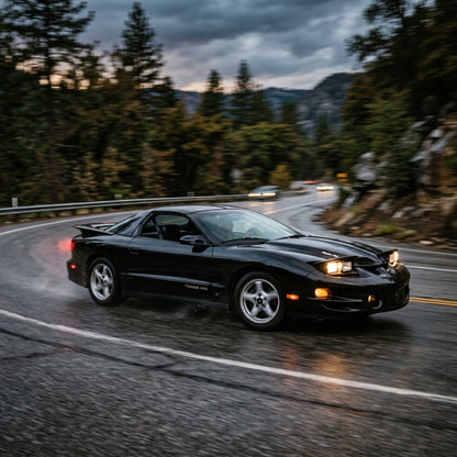 Action Shot: Pontiac Firebird Driving Fast
