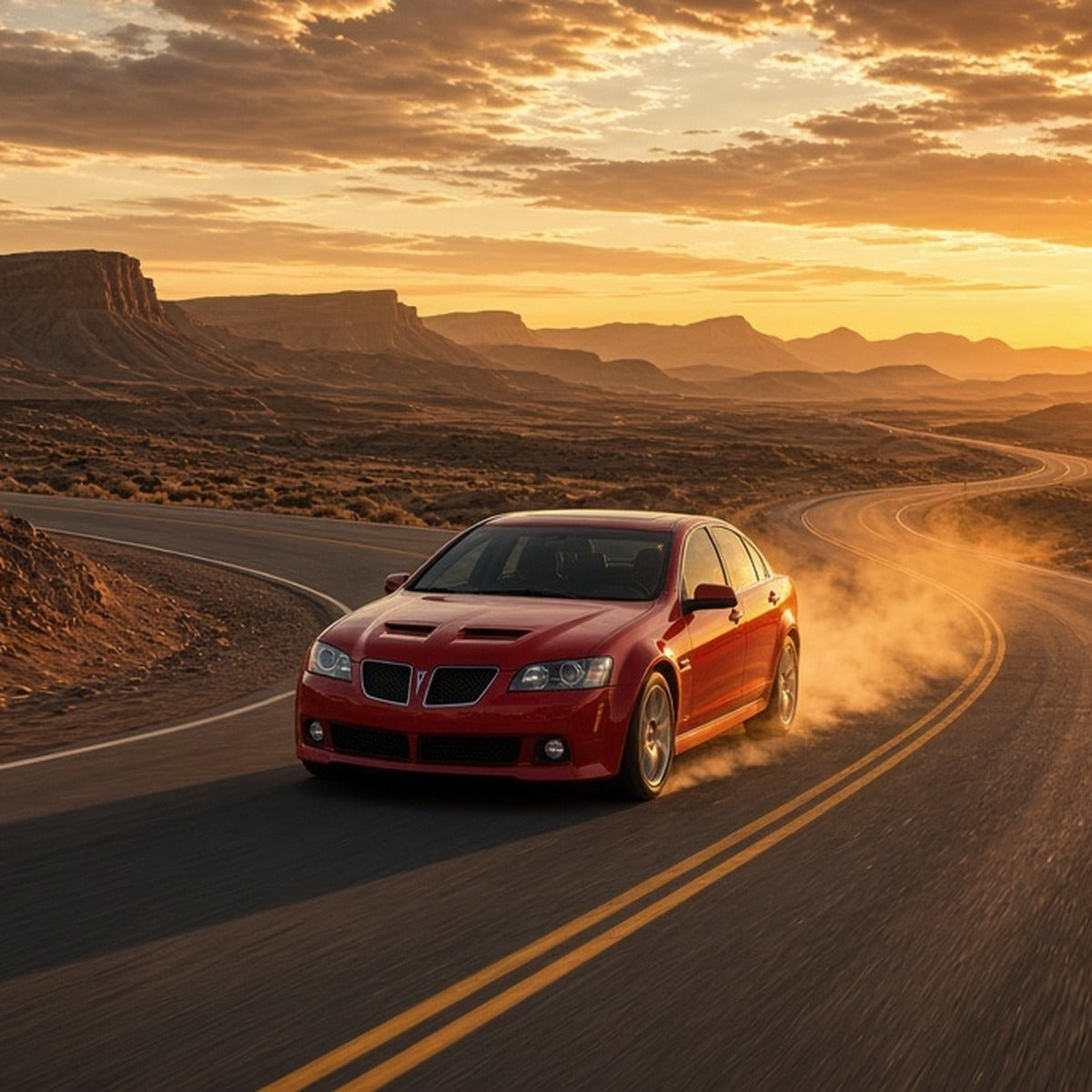 Stage 2 AI Performance Chip Module OBD2 for Pontiac – Adaptive Power & Fuel Efficiency - Pontiac G8 GT driving fast
