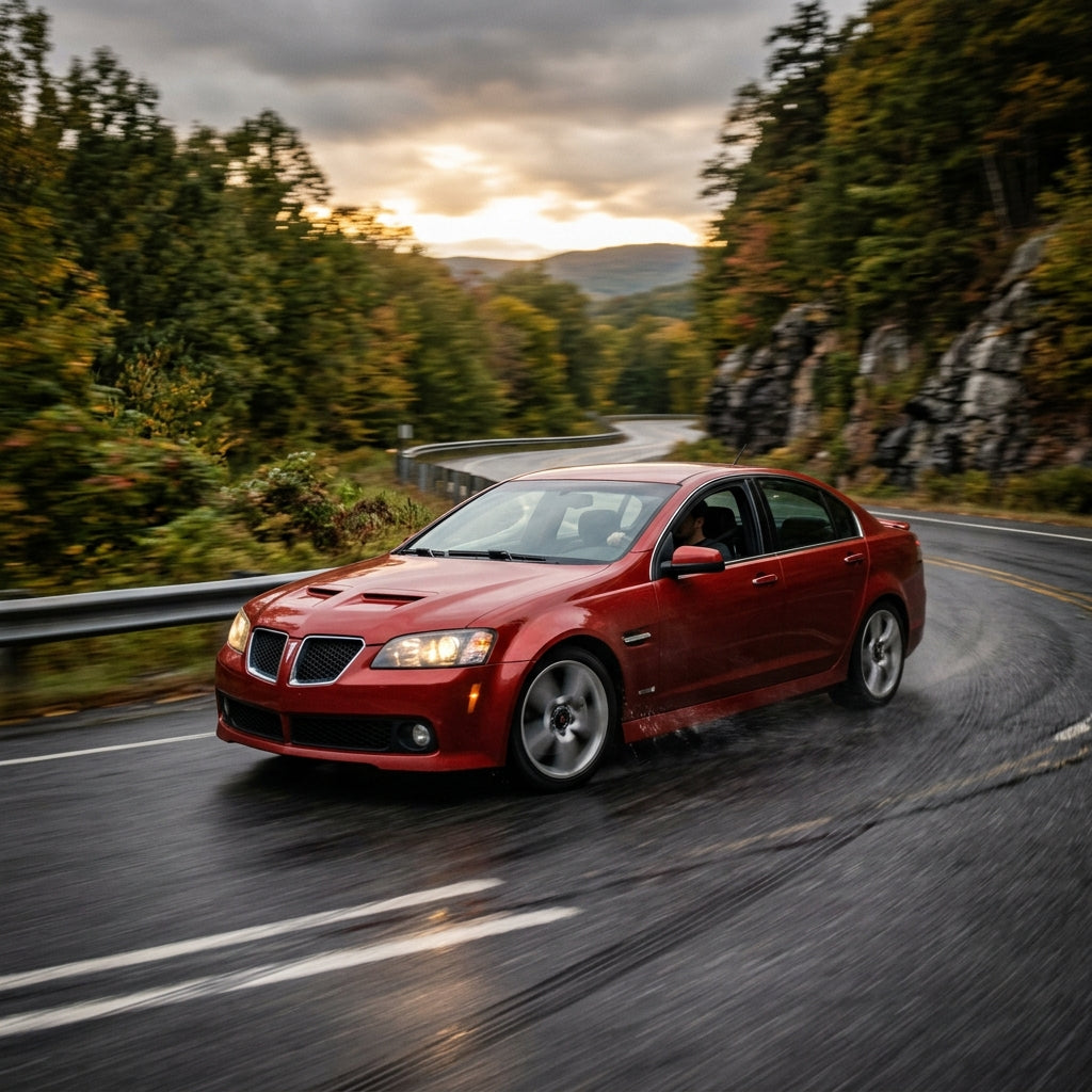 Action Shot: Pontiac G8 Driving Fast