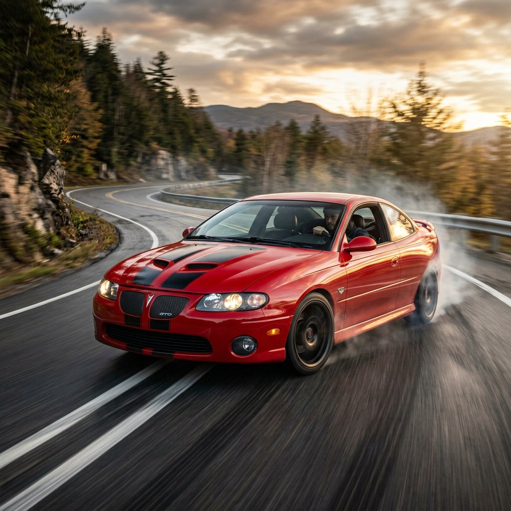 Action Shot: Pontiac GTO Driving Fast