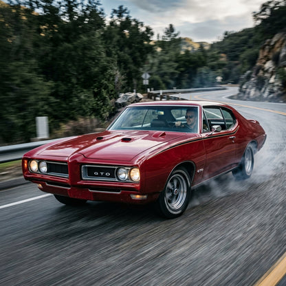 Action Shot: Pontiac GTO Driving Fast