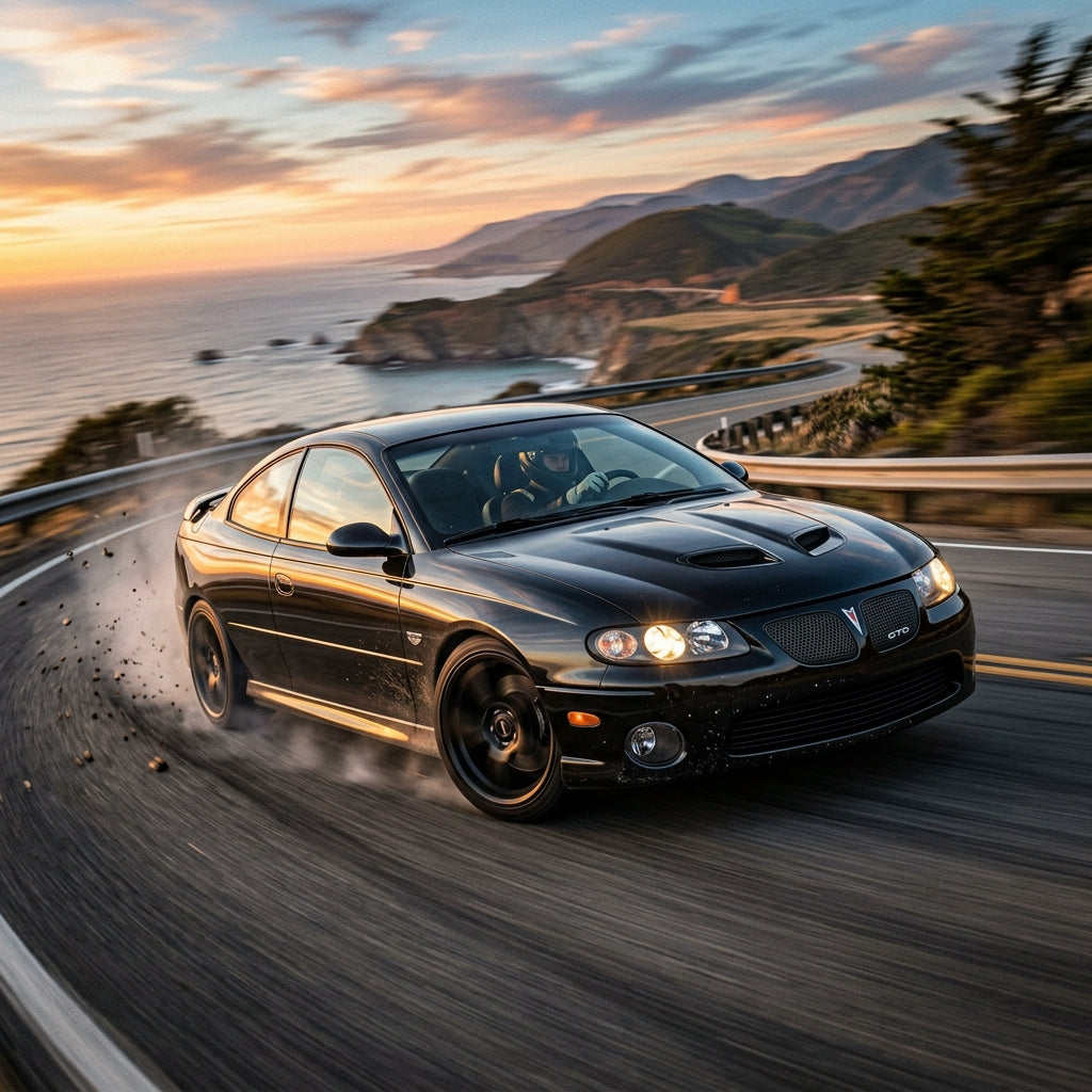 Action Shot: Pontiac GTO Driving Fast