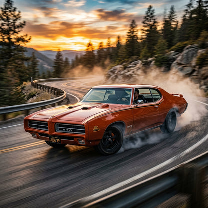 Action Shot: Pontiac GTO Driving Fast