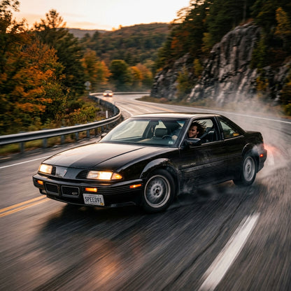 Action Shot: Pontiac Grand Prix Driving Fast