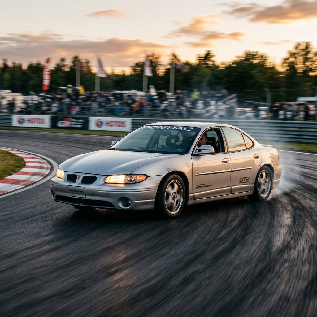 Action Shot: Pontiac Grand Prix Driving Fast