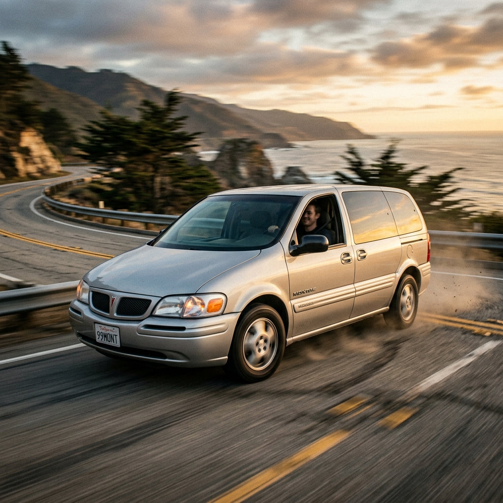 Action Shot: Pontiac Montana Driving Fast