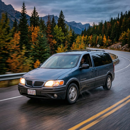 Action Shot: Pontiac Montana Driving Fast