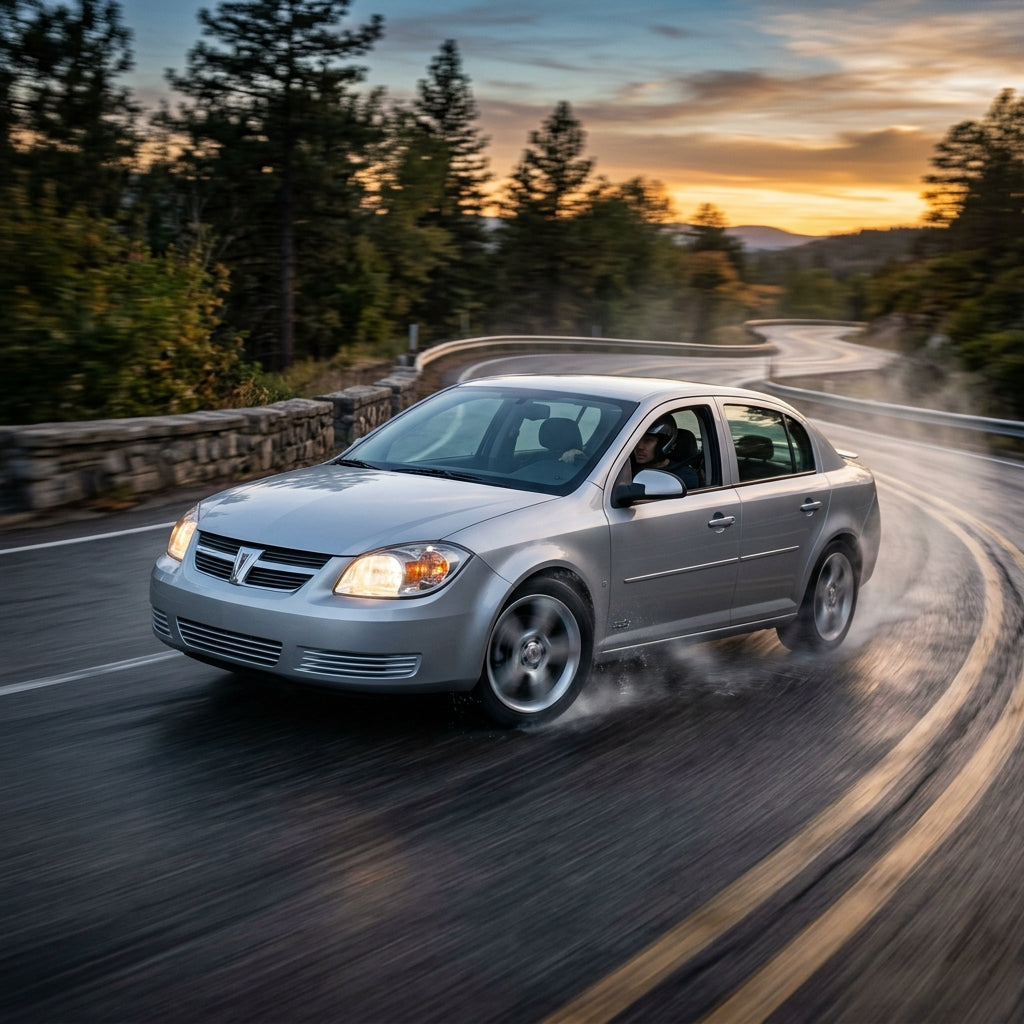 Action Shot: Pontiac Pursuit Driving Fast