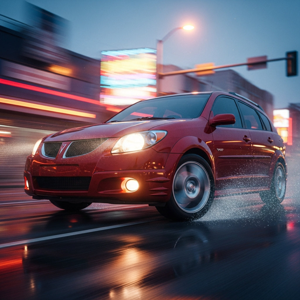 Action Shot: Pontiac Vibe Driving Fast