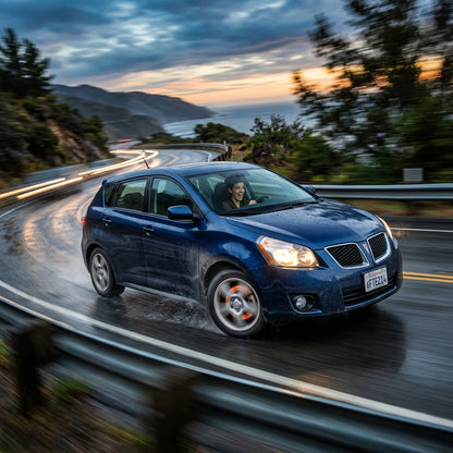 Action Shot: Pontiac Vibe Driving Fast