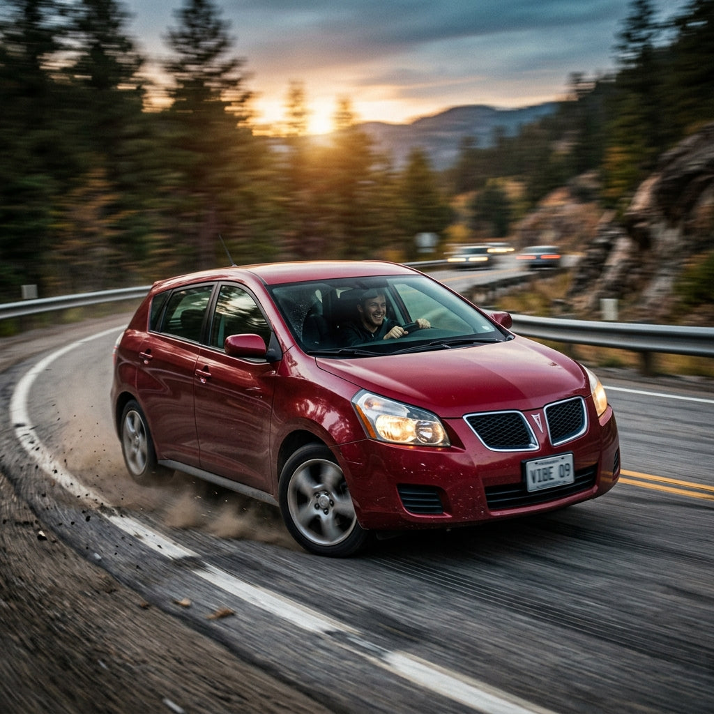 Action Shot: Pontiac Vibe Driving Fast