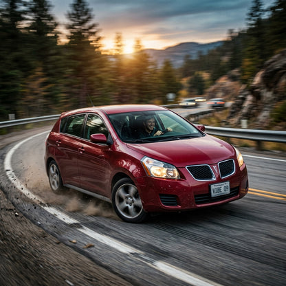 Action Shot: Pontiac Vibe Driving Fast