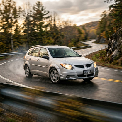 Action Shot: Pontiac Vibe Driving Fast