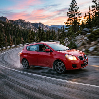 Action Shot: Pontiac Vibe Driving Fast