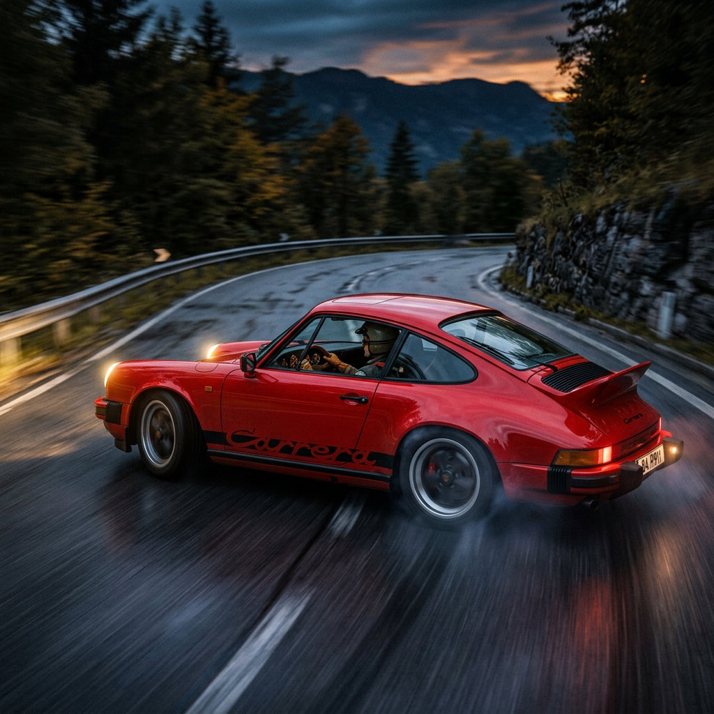 Action Shot: Porsche 911 Driving Fast