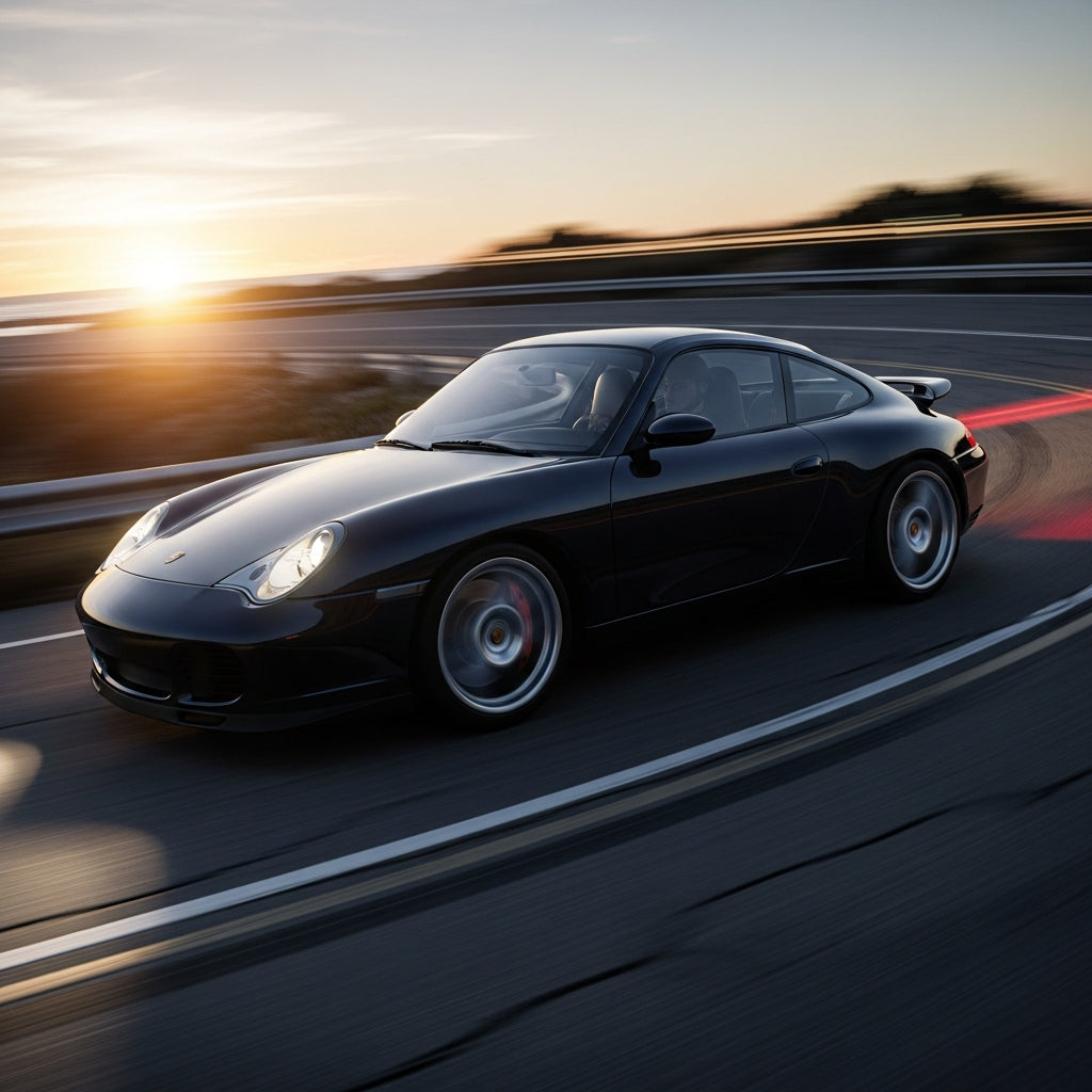 Action Shot: Porsche 911 Driving Fast