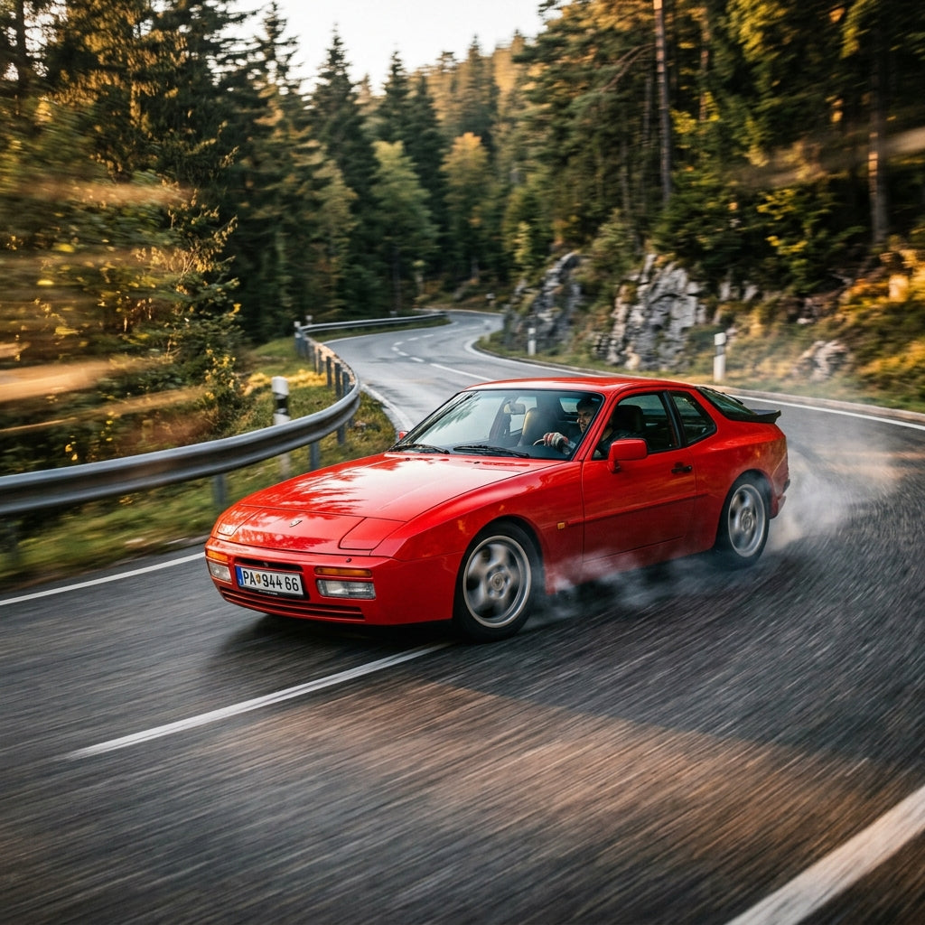 Action Shot: Porsche 944 Driving Fast
