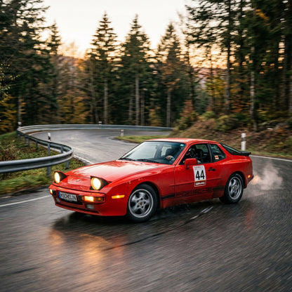 Action Shot: Porsche 944 Driving Fast