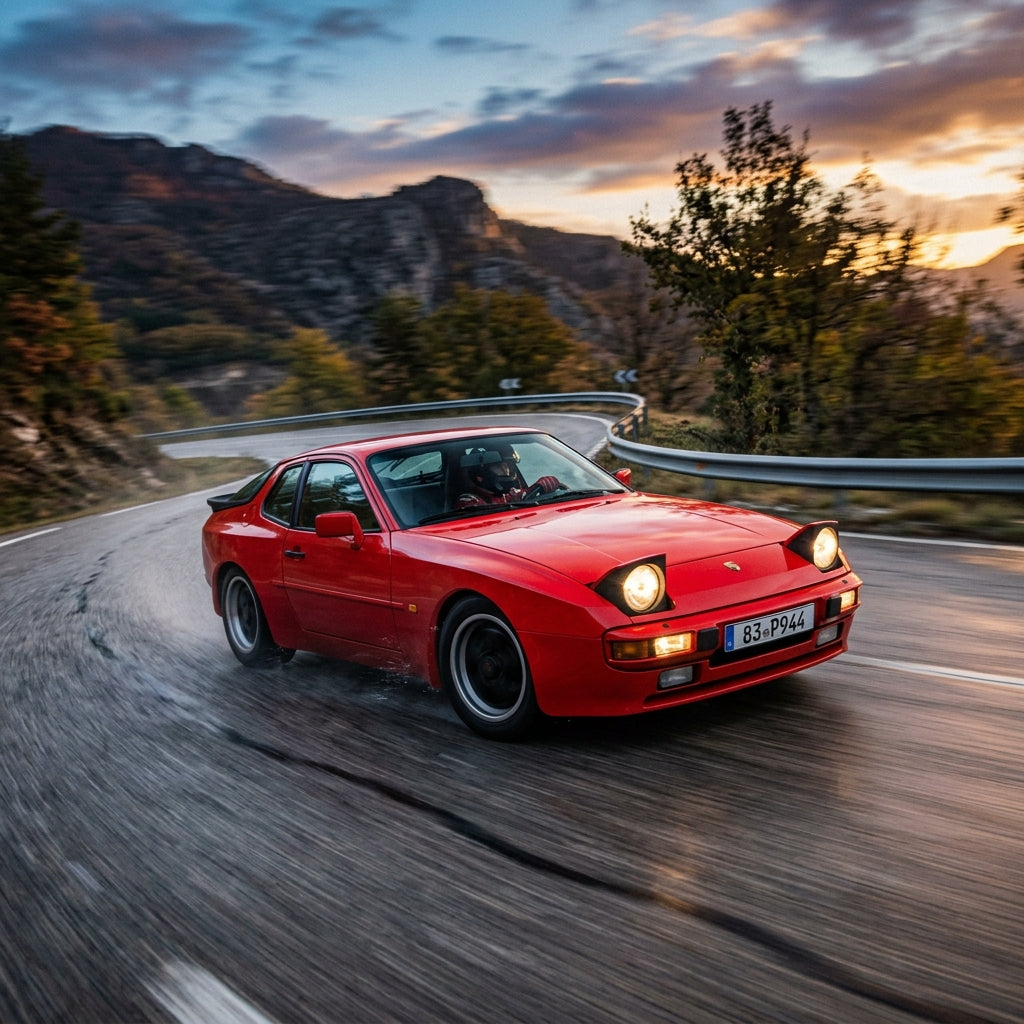 Action Shot: Porsche 944 Driving Fast