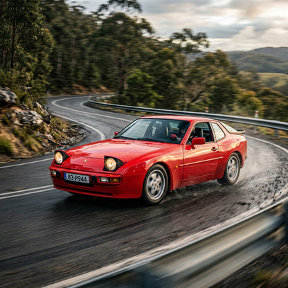 Action Shot: Porsche 944 Driving Fast