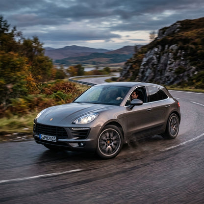 Action Shot: Porsche Macan Driving Fast