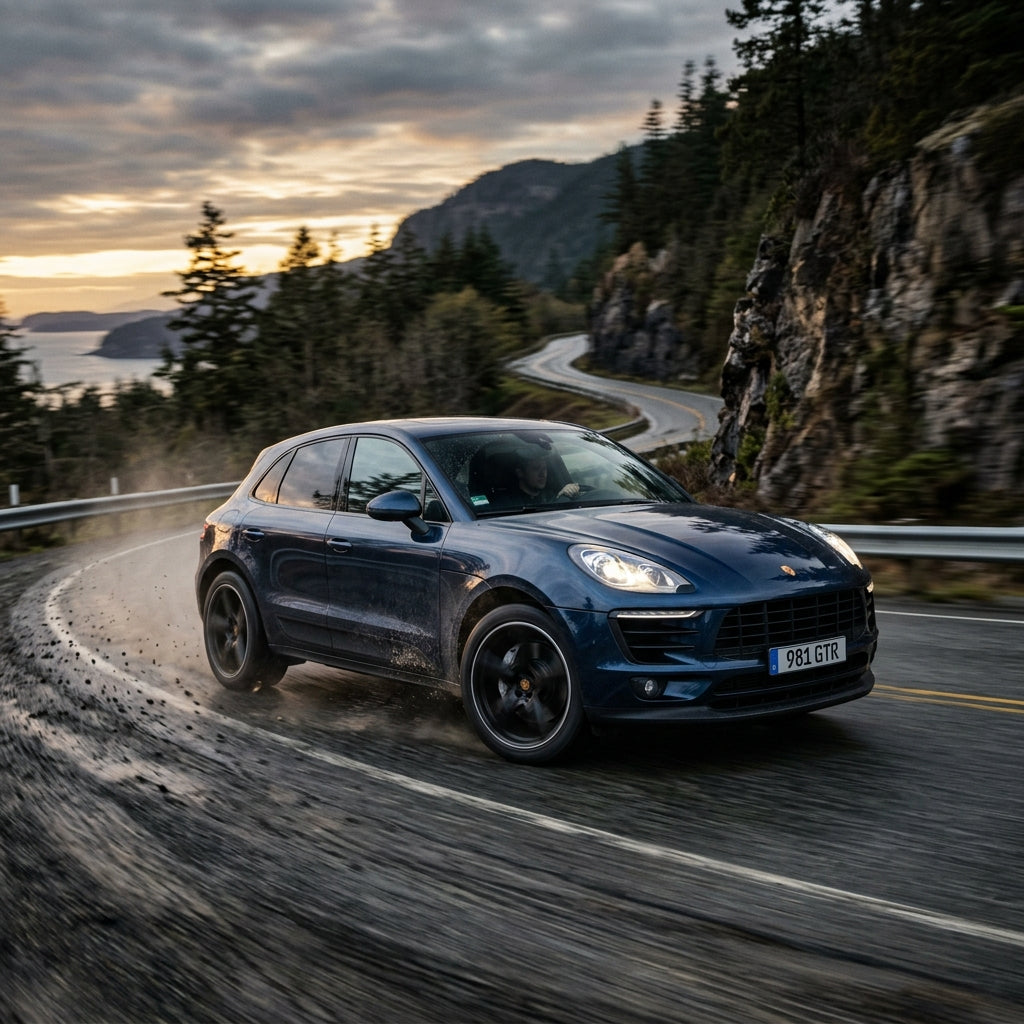 Action Shot: Porsche Macan Driving Fast