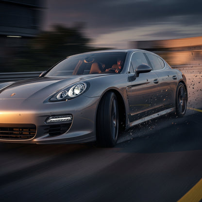 Action Shot: Porsche Panamera Driving Fast