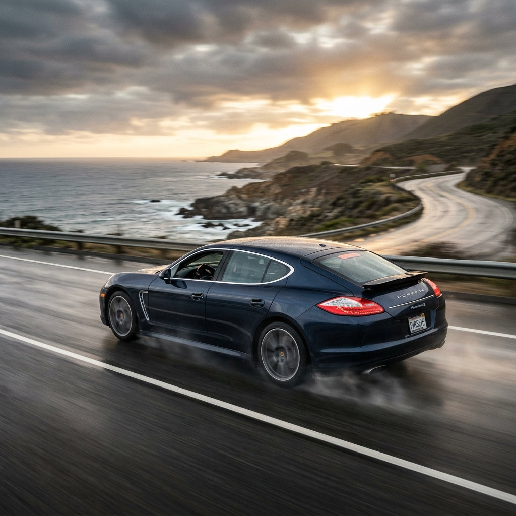 Action Shot: Porsche Panamera Driving Fast