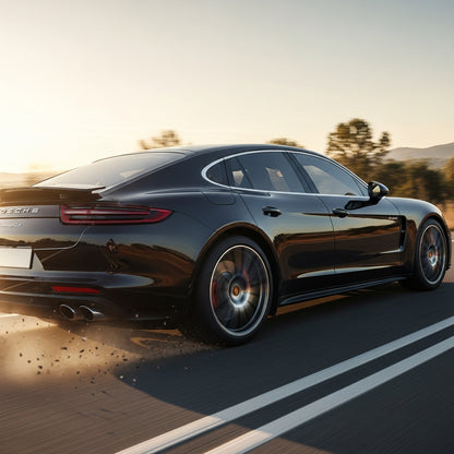 Action Shot: Porsche Panamera Driving Fast