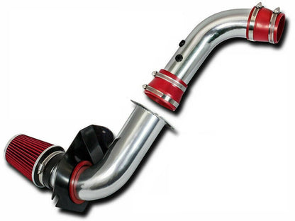 Cold Air Intake System for Ford Mustang (1994-1998) with 3.8L V6 Engine Chrome Red Silicone