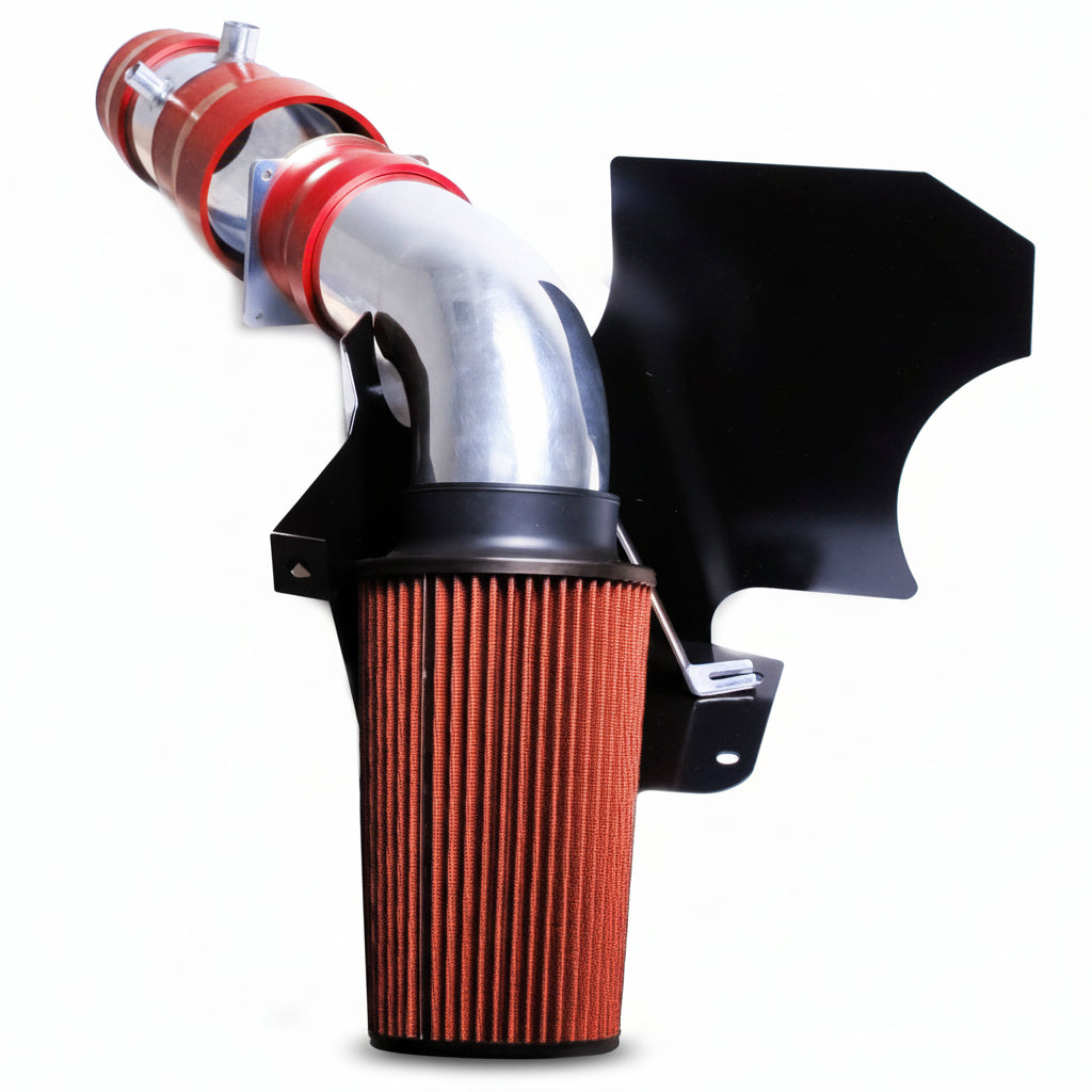 Cold Air Intake W/Heat Shield For Ford Excursion (1999-2003) With 6.8 6.8l V10 Sohc Engine Red