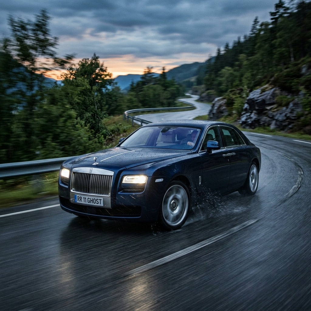 Action Shot: Rolls Royce Ghost Driving Fast
