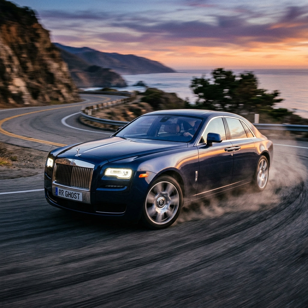 Action Shot: Rolls Royce Ghost Driving Fast