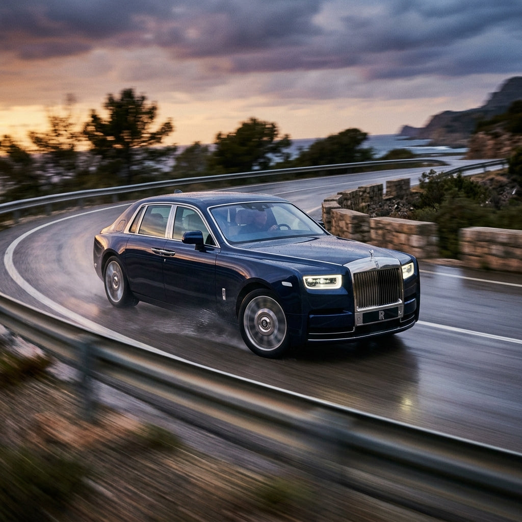 Action Shot: Rolls Royce Phantom Driving Fast