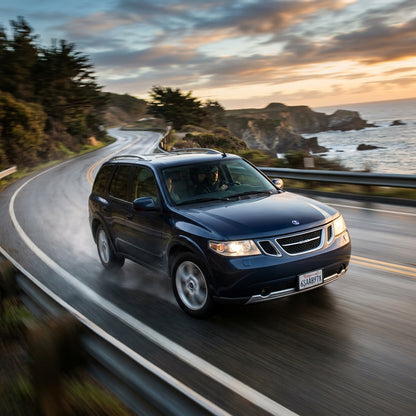 Action Shot: Saab 9-7X Driving Fast
