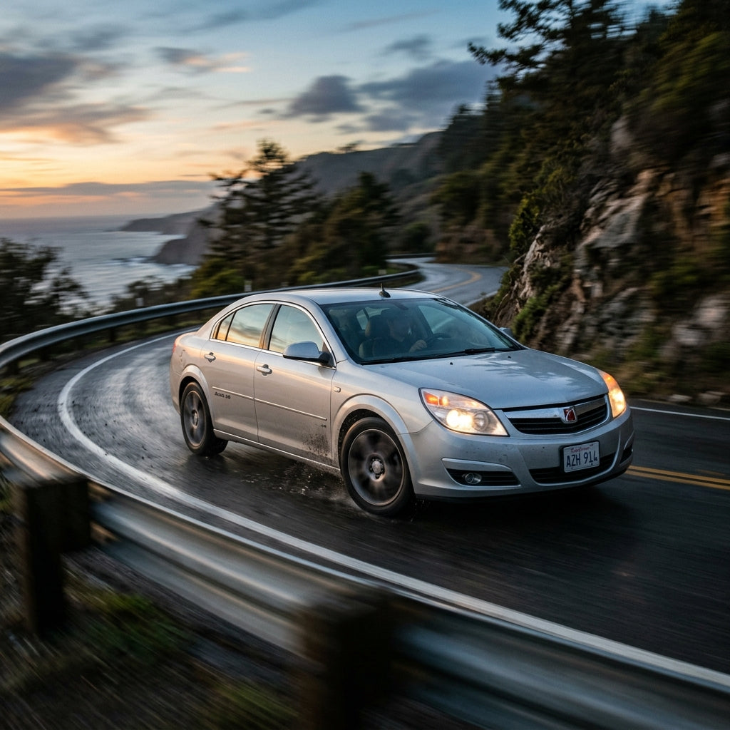 Action Shot: Saturn Aura Driving Fast